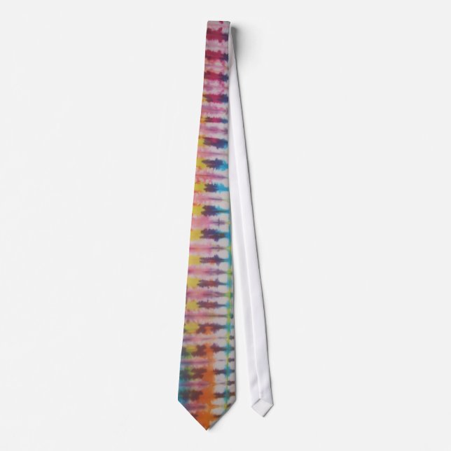 Zippie Orange Tip Tie Dye Necktie (Front)
