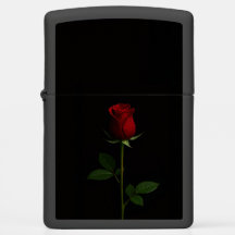 Zippo lighter with Velvet Red Rose