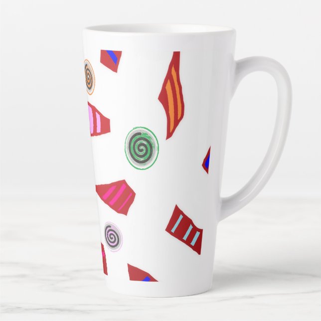 Zippy Doo Dah patterns seen is not forgotten ! Latte Mug (Right)