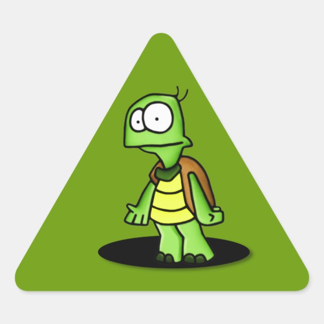 Zippy the Turtle	Stickers Triangle Sticker (Front)