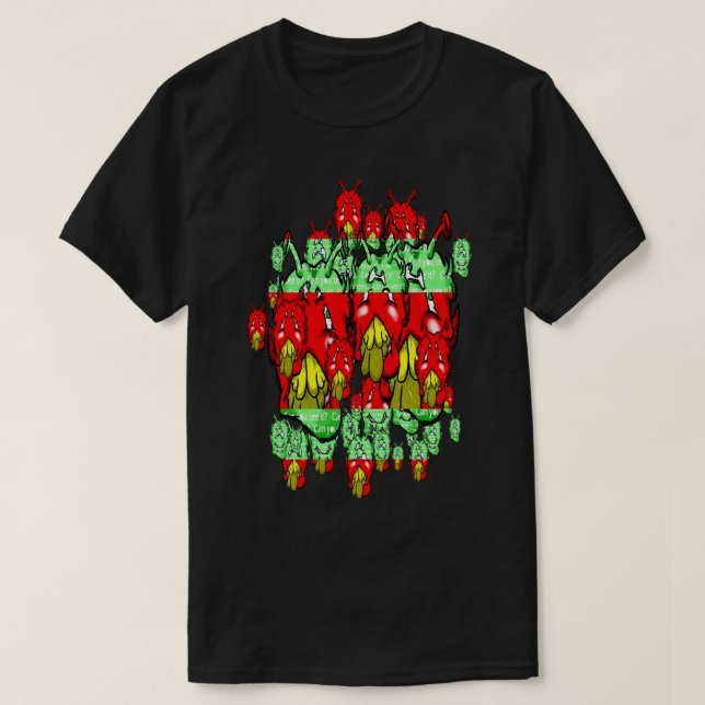 Zippy Trippy Alien Dazs Green-Tooth T-Shirt (Design Front)