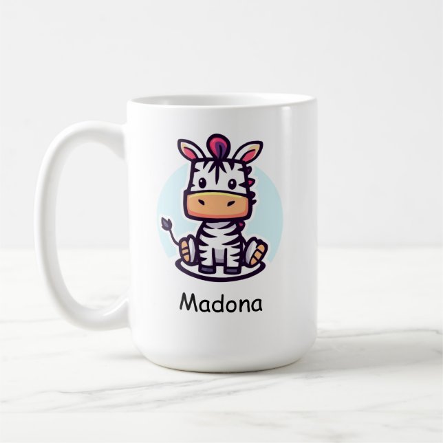 Zippy Zebra Coffee Mug (Left)