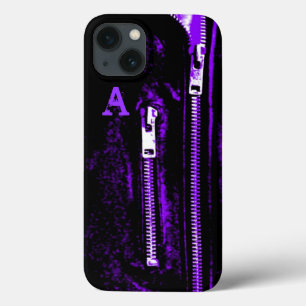 Zips Purple print Monogram iPhone case