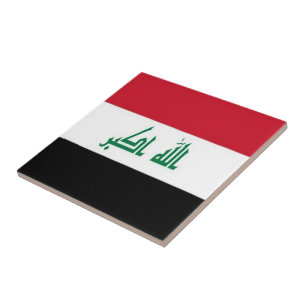 zIQ001 Iraki FLAG Iraq, Ceramic Tile