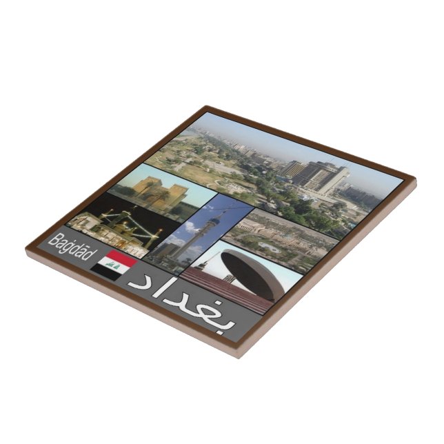 zIQ003 BAGHDAD, Iraq, Middle East, Asia, Ceramic Tile (Side)