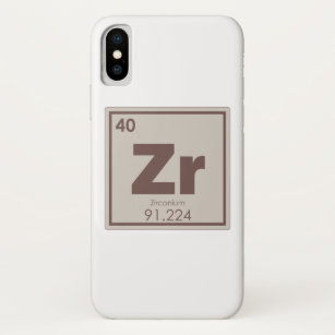 Zirconium chemical element symbol chemistry formul iPhone x case