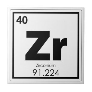 Zirconium chemical element symbol chemistry formul ceramic tile