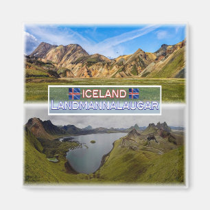 zIS003 LANDMANNALAUGAR, Iceland, Fridge Magnet