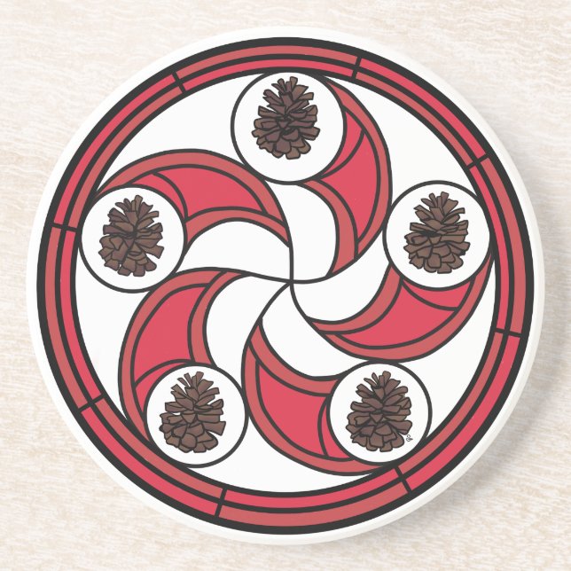 Zisa hex sign on a coaster (Front)