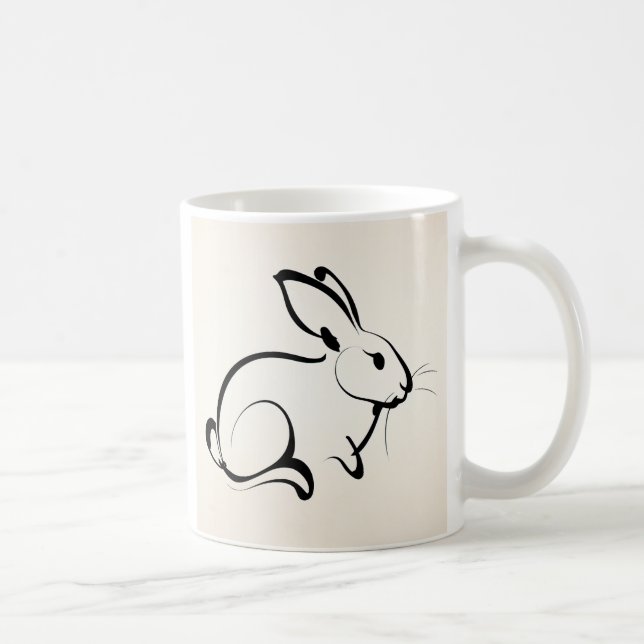 Zit&Bit Artistry - Unique Rabbit Zodiac Design Coffee Mug (Right)