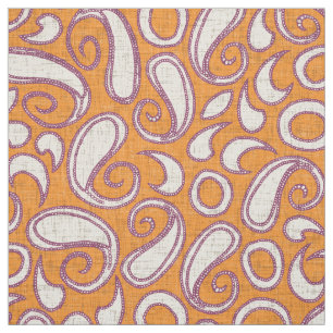 ziya tangerine damson fabric
