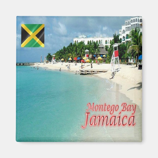 zJM011 JAMAICA, Montego Bay, America, Fridge Magnet (Front)