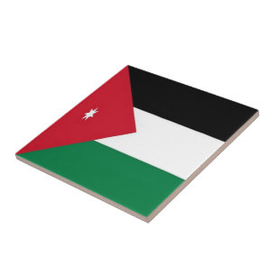 zJO001 Jordanian FLAG Jordan, Ceramic Tile