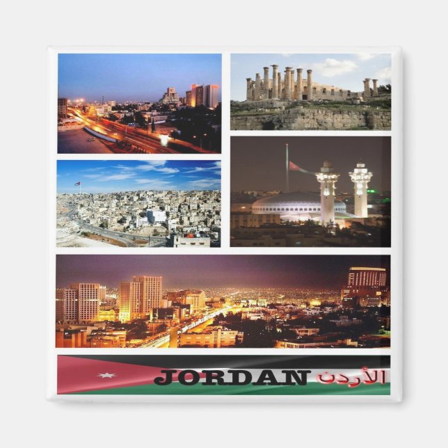zJO006 JORDAN, Asia, Fridge Magnet (Front)