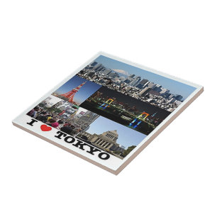 zJP003 i love TOKYO, Japan, Asia, Ceramic Tile