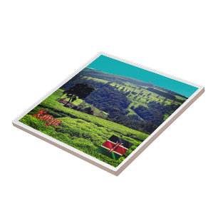 zKE004 KENYA, Panorama, Africa, Ceramic Tile