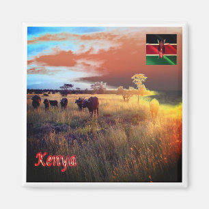 zKE007 KENYA, Panorama, Africa, Fridge Magnet