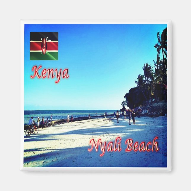 zKE019 KENYA, Nyali Beach, Africa, Fridge Magnet (Front)