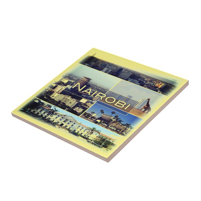 zKE026 NAIROBI, Kenya, Africa, Ceramic Tile (Side)