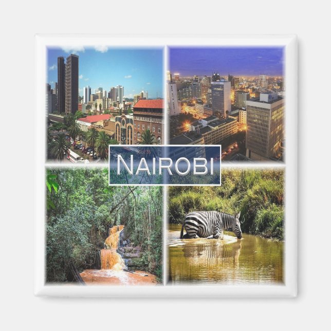 zKE028 NAIROBI, Mosaic, Kenya, Africa, Fridge Magnet (Front)