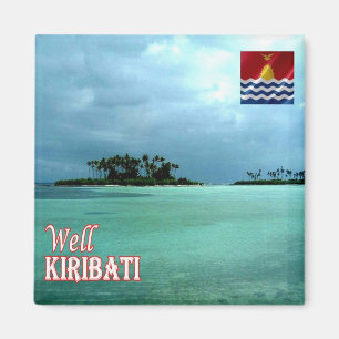 zKI005 WELL, Atoll, KIRIBATI, Oceania, Fridge Magnet