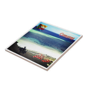 zKM003 COMOROS,coral reef, Africa, Ceramic Tile