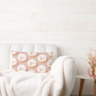 ZKOZKOHI Zazzle Data: Smile Pup Doughnut (Pattern) Lumbar Cushion