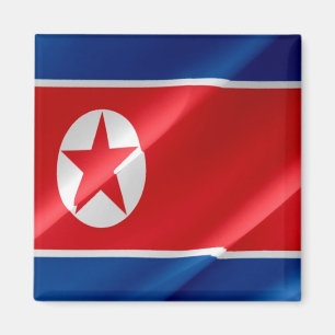 zKP002 North Korean waving FLAG North Korea Fridge Magnet