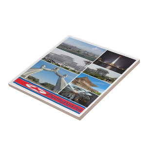 zKP003 PYONGYANG, North Korea, Ceramic Tile