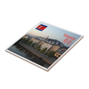 zKP004 WONSAN, North Korea, Asia, Ceramic Tile