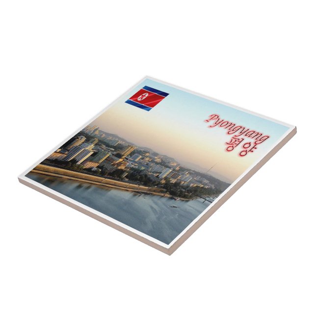 zKP006 Taedong River PYONGYANG North Korea, Ceramic Tile (Side)