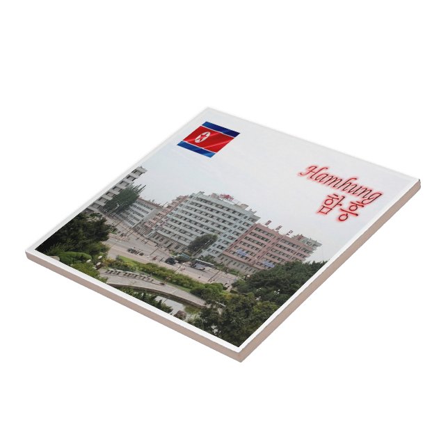 zKP008 HAMHUNG, North Korea, Asia, Ceramic Tile (Side)