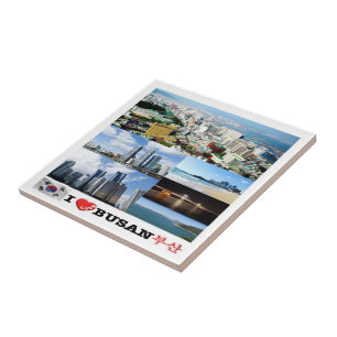 zKR012 i love BUSAN, South Korea, Asia, Ceramic Tile