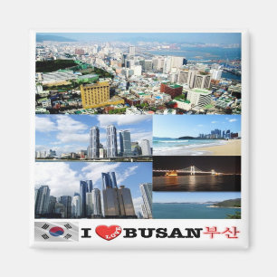 zKR012 i love BUSAN, South Korea, Asia, Fridge Magnet