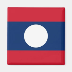 zLA001 FLAG LAOS, Fridge Magnet