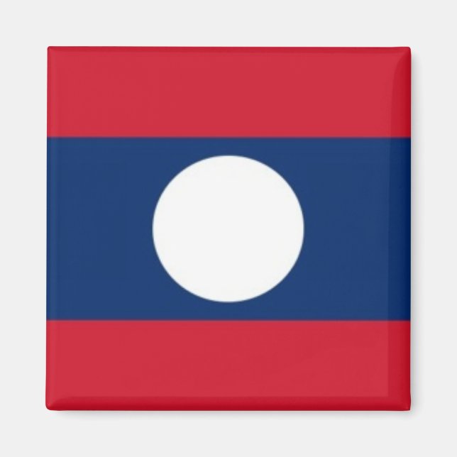 zLA001 FLAG LAOS, Fridge Magnet (Front)
