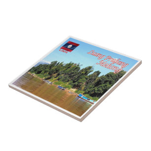 zLA012 MEKONG Luang Prabang, Laos, Asia, Ceramic Tile