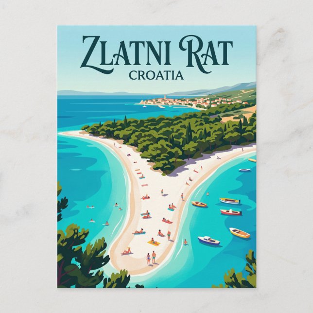 Zlatni Rat Croatia Postcard (Front)