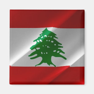 zLB002 waving Lebanese FLAG Lebanon, Fridge Magnet