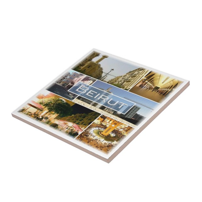 zLB003 BEIRUT, Lebanon, Asia. Ceramic Tile (Side)