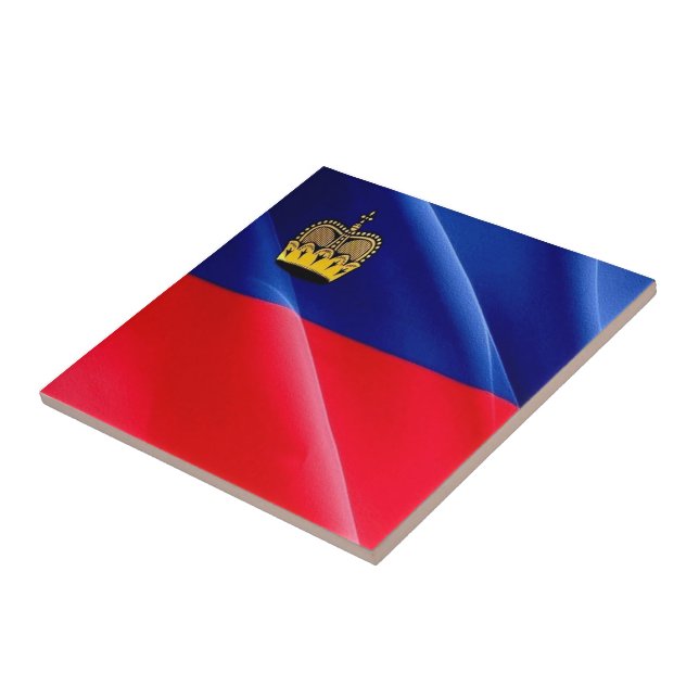 zLI002 LIECHTENSTEIN  wafig FLAG - Fridge Magnet K Ceramic Tile (Side)