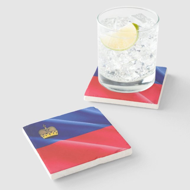 zLI002 LIECHTENSTEIN  wafig FLAG - Fridge Magnet K Stone Coaster (Side)