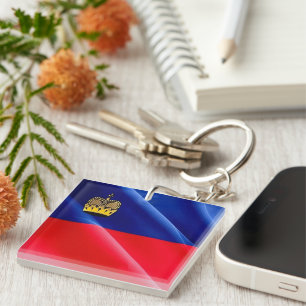 zLI002 LIECHTENSTEIN wafig FLAG, Key Ring
