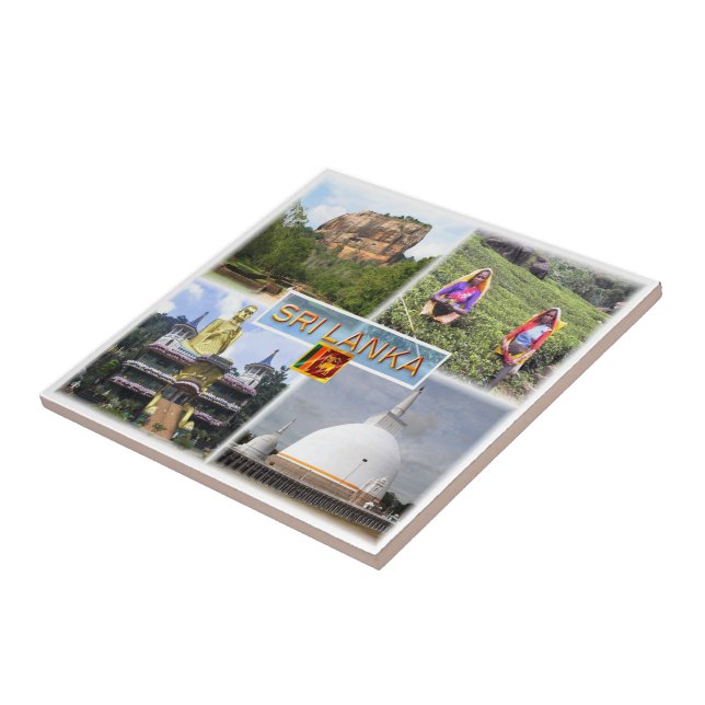 zLK003 SIGIRIJA, GOLDEN TEMPLE, Sri Lanka, Ceramic Tile (Side)