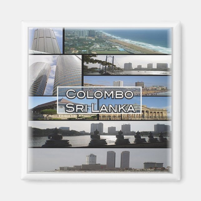 zLK005 COLOMBO, Sri Lanka, Asia, Fridge Magnet (Front)