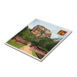 zLK007  SIGIRIYA ROCK FORTRESS, Sri Lanka, Ceramic Tile