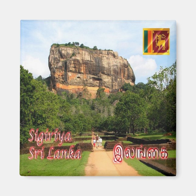 zLK007  SIGIRIYA ROCK FORTRESS, Sri Lanka, Fridge Magnet (Front)