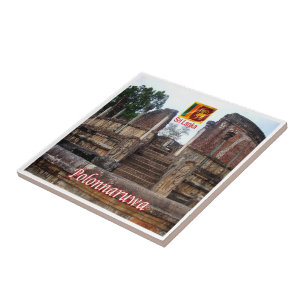 zLK019 TEMPLE Polonnaruwa, Sri Lanka, Asia, Ceramic Tile