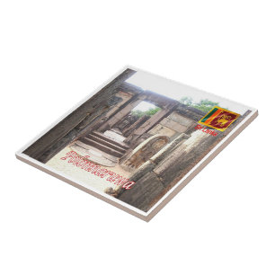 zLK020 TEMPLE Polonnaruwa, Sri Lanka, Asia, Ceramic Tile