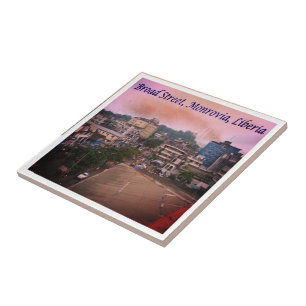 zLR007 MONROVIA, Broad Street, Liberia, Ceramic Tile